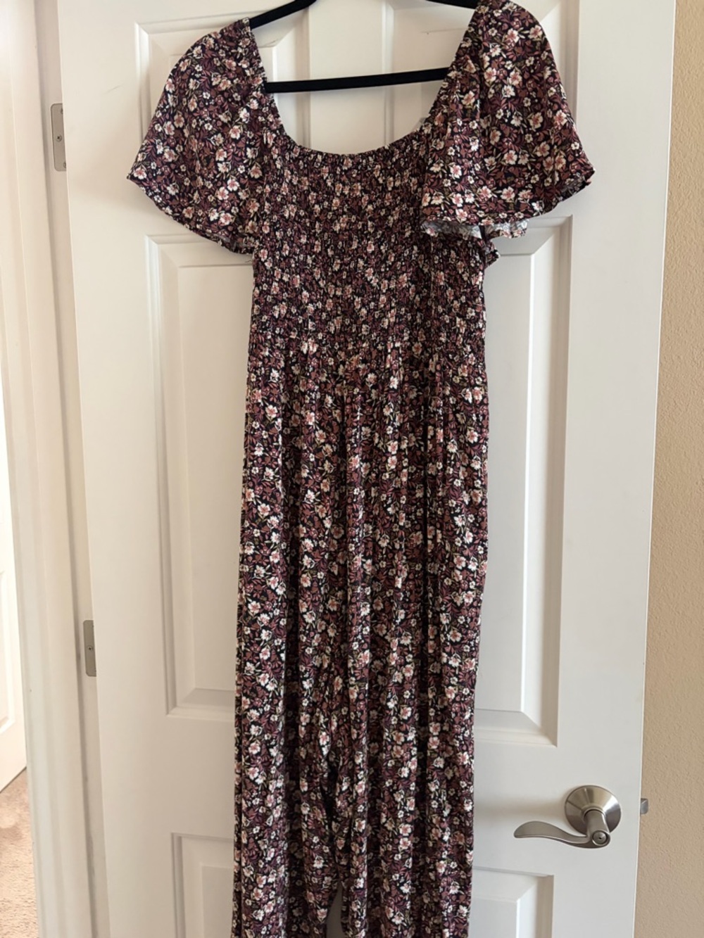 Torrid Floral Off-Shoulder jumpsuit - Burgundy Floral